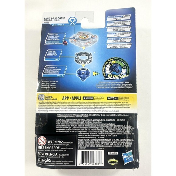 Beyblade Burst Rise Slingshock Fang Dragon F Starter Pack New Factory Sealed - Picture 7 of 9